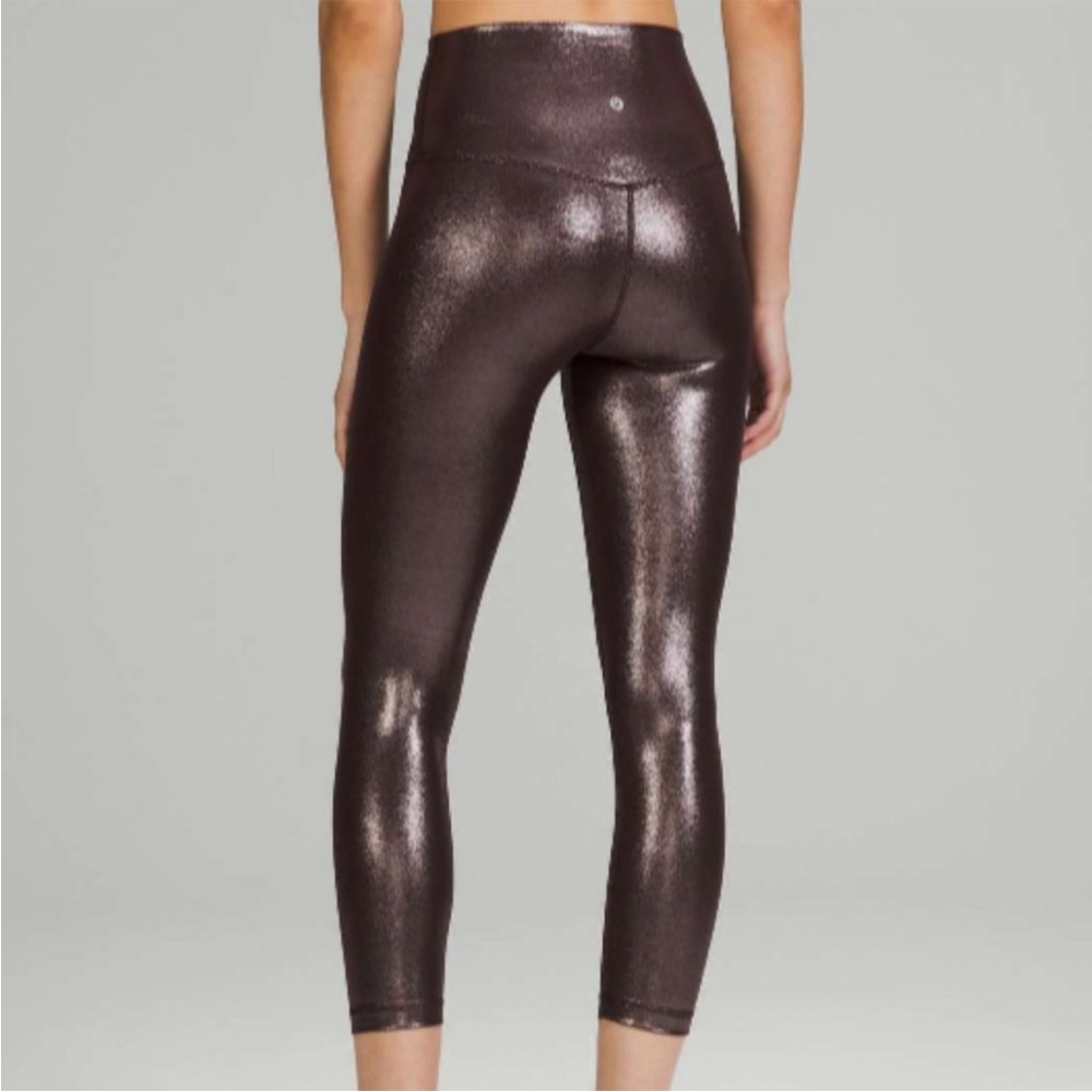 LULULEMON Align High-Rise 25” Leggings  Radiant Foil French Press Size 4